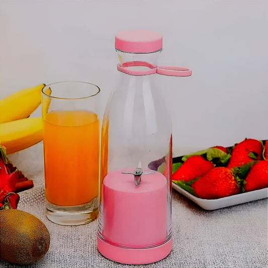 Mini Portable Blender Rechargeable Electric Fruit Juicer Mixers Rechargeable - 420ml ( Random Color )