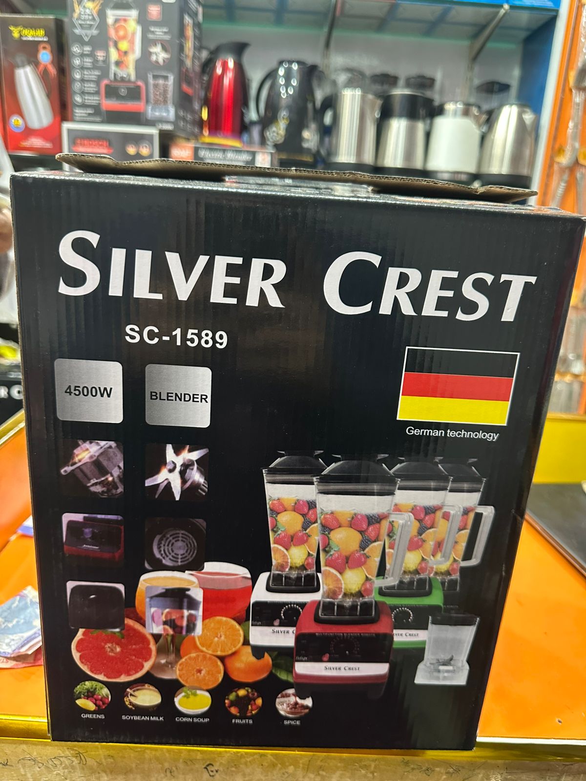 2‑in‑1 German Technology SC‑1589 Juicer, Blender & Dry Mill Jar