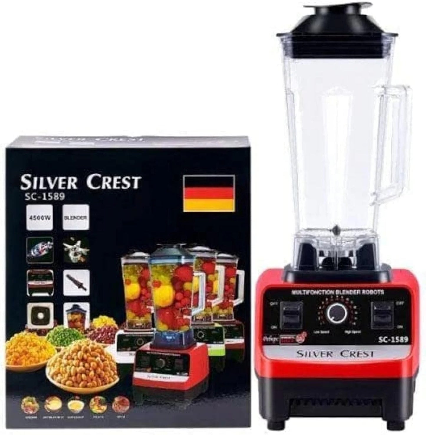 2‑in‑1 German Technology SC‑1589 Juicer, Blender & Dry Mill Jar